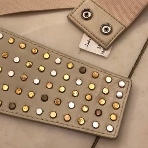 Accessories - Bedazzled beige belt Accessories - Bedazzled beige belt